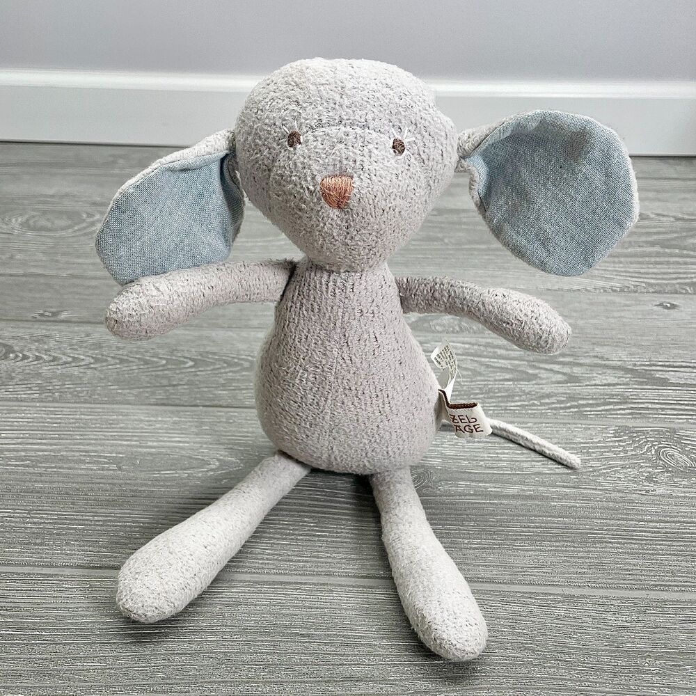 2012 Hazel Village Grey Mouse 12" Plush Stuffed Animal #2040 Handmade with Love